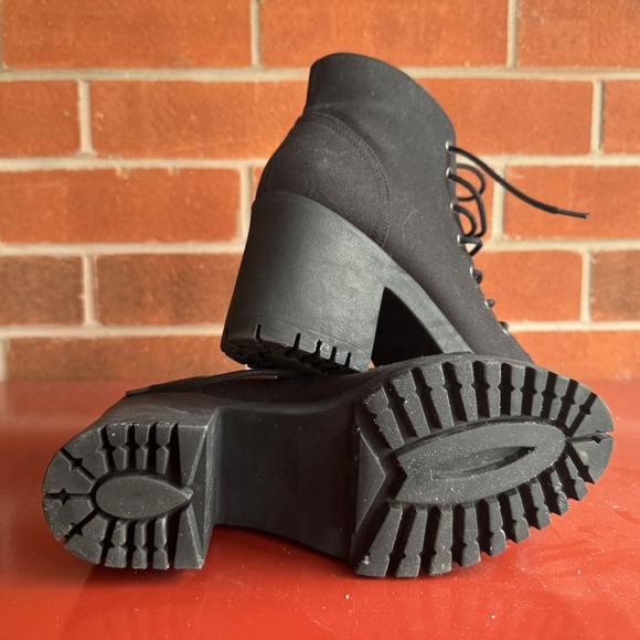 Heeled Lace Up Boots - Picture 2 of 2